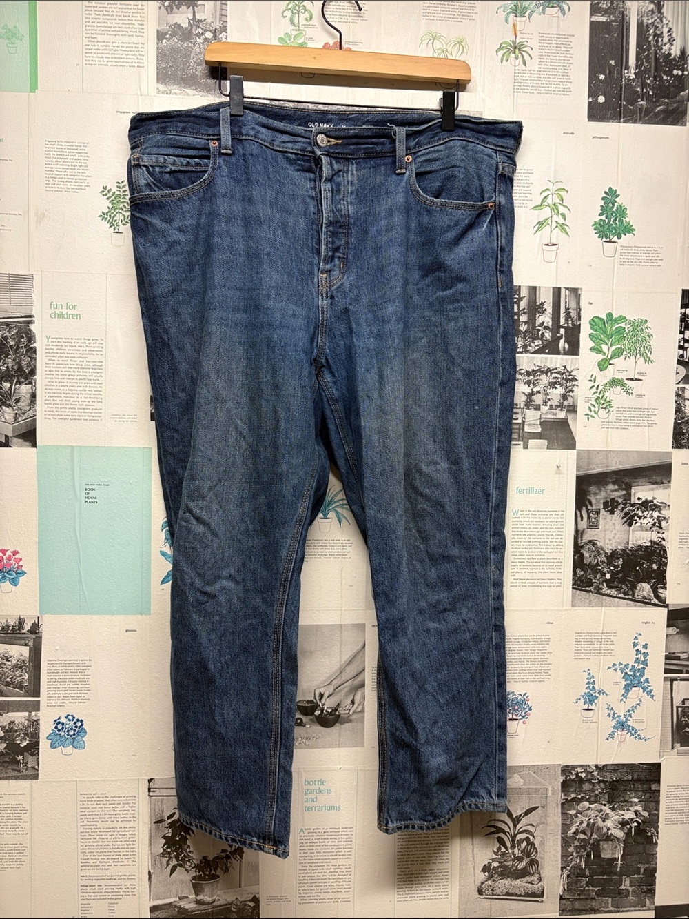 Old Navy Relaxed Fit Jeans in Dark Blue Denim
